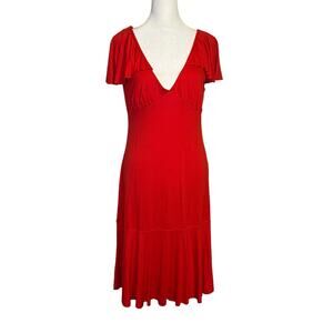 Armani Exchange red low back midi dress size L